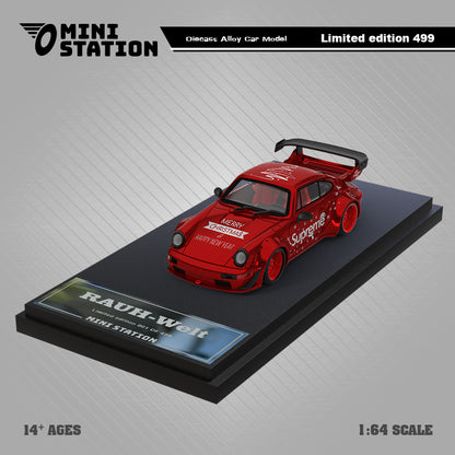 Mini Station 1:64 Porsche RWB 964 Metallic Red Supreme Christmas Edition