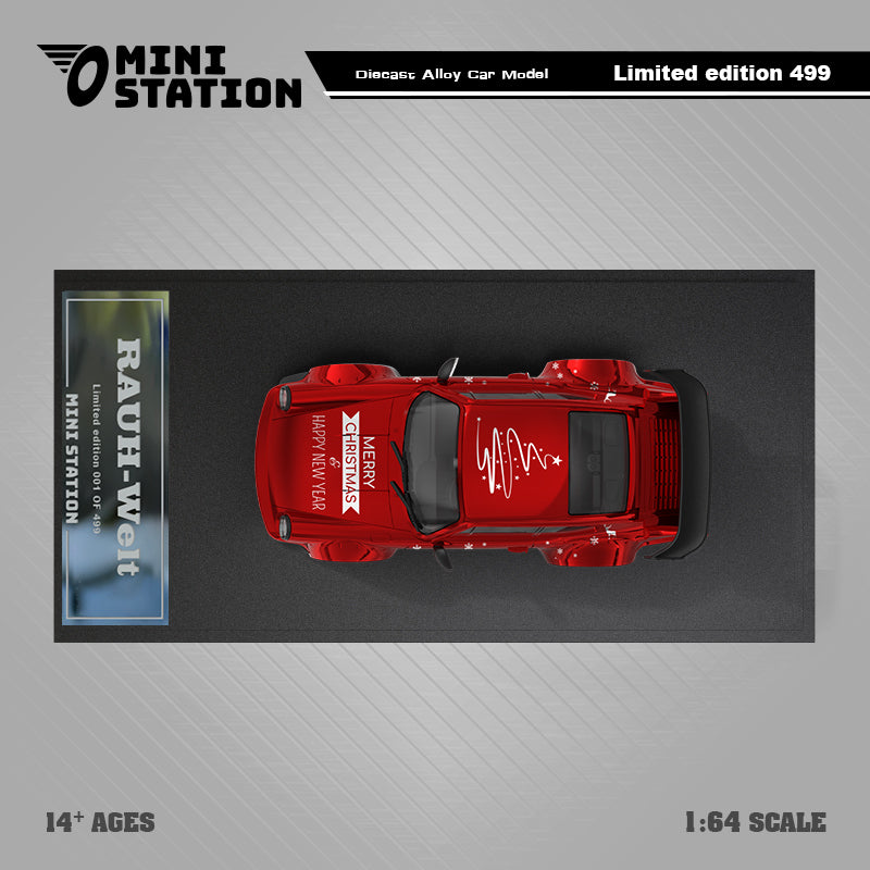 Mini Station 1:64 Porsche RWB 964 Metallic Red Supreme Christmas Edition