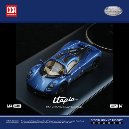 Modern Dream 1:64 Pagani Utopia Official Licensed Blue with Black Wheels