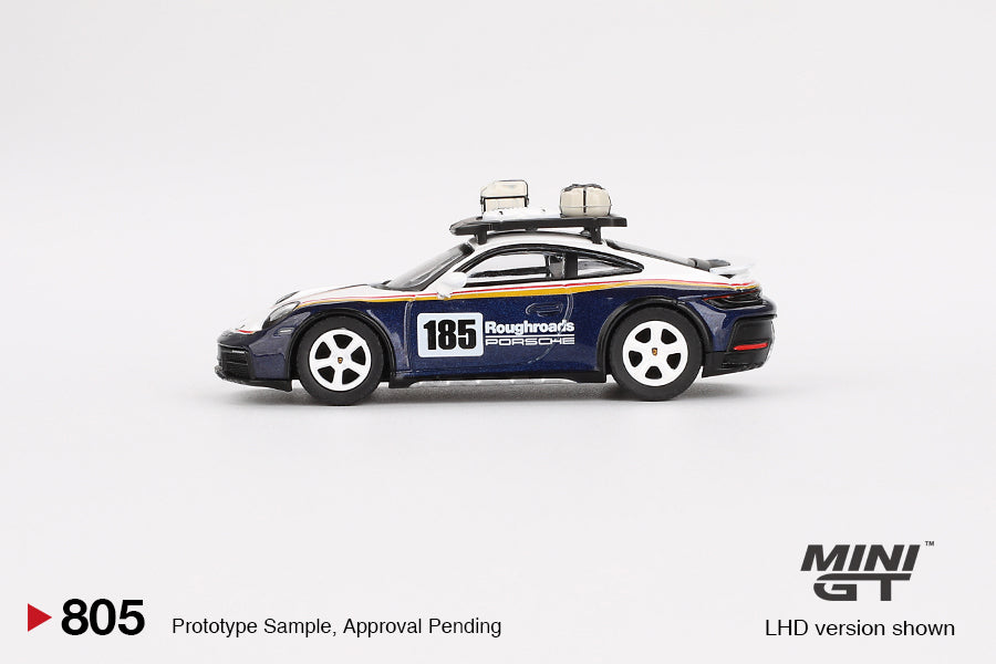 Mini GT 1:64 Porsche 911 Dakar Rallye Design Package White/Gentian Blue Metallic (MGT00805-CH)