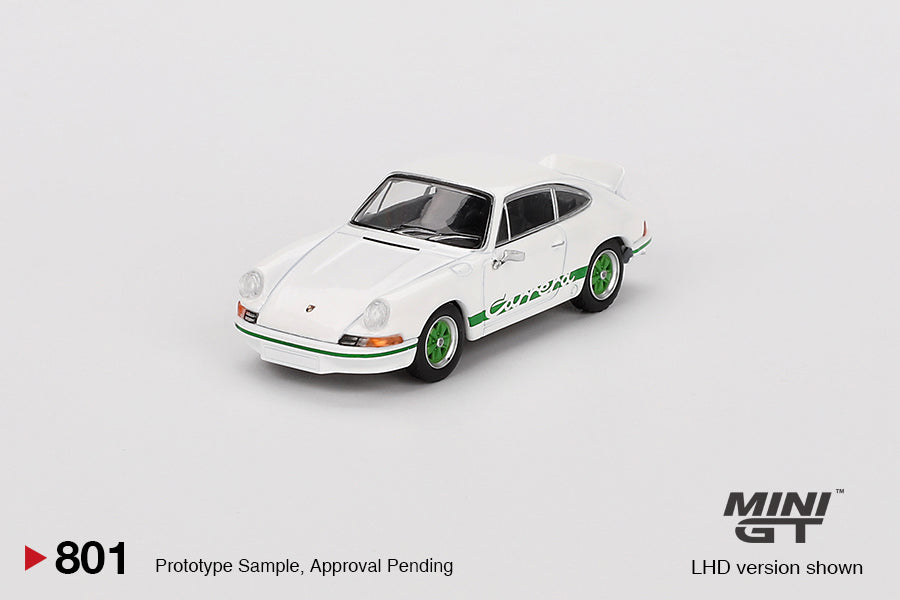 Mini GT 1:64 Porsche 911 Carrera RS 2.7 Grand Prix White with Green Livery (MGT00801-CH)