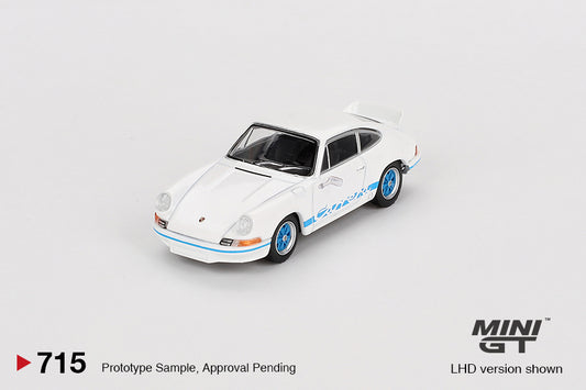 Mini GT 1:64 Porsche 911 Carrera RS 2.7 Grand Prix White with Blue Livery (MGT00715-CH)