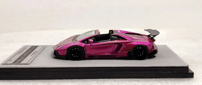 [Premium Resin Model] Qidian Model 1:64 Lamborghini Aventador LP700-4 Roadster LBWK Liberty Walk Custom Transparent Purple Limited 99 Pieces