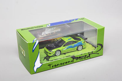 Transcend Model 1:64 Mitsubishi Eclipse Fast & Furious Edition Green Limited 999 Pieces