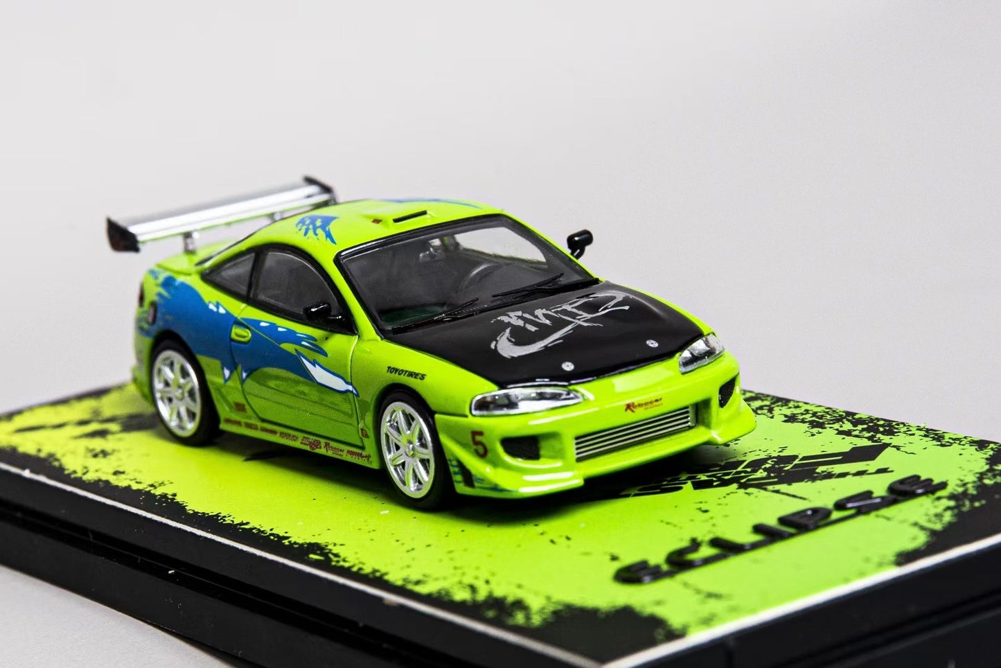 Transcend Model 1:64 Mitsubishi Eclipse Fast & Furious Edition Green Limited 999 Pieces