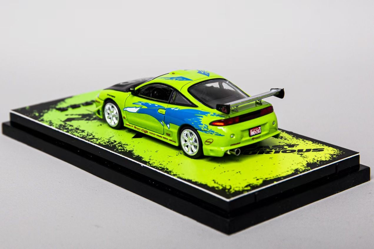 Transcend Model 1:64 Mitsubishi Eclipse Fast & Furious Edition Green Limited 999 Pieces