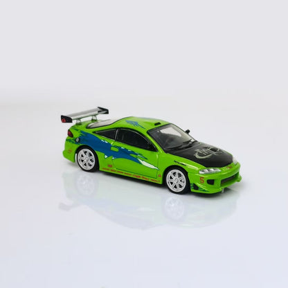 Transcend Model 1:64 Mitsubishi Eclipse Fast & Furious Edition Green Limited 999 Pieces