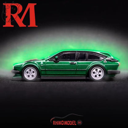 Rhino Model 1:64 Alfa Romeo GTV6 Wide Body Custom Green Carbon Openable Engine Hood Limited 399 Pieces