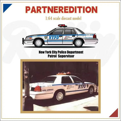 Rollin 1:64 Ford Crown Victoria CV Mk2 EN114 New York Police Department NYPD White