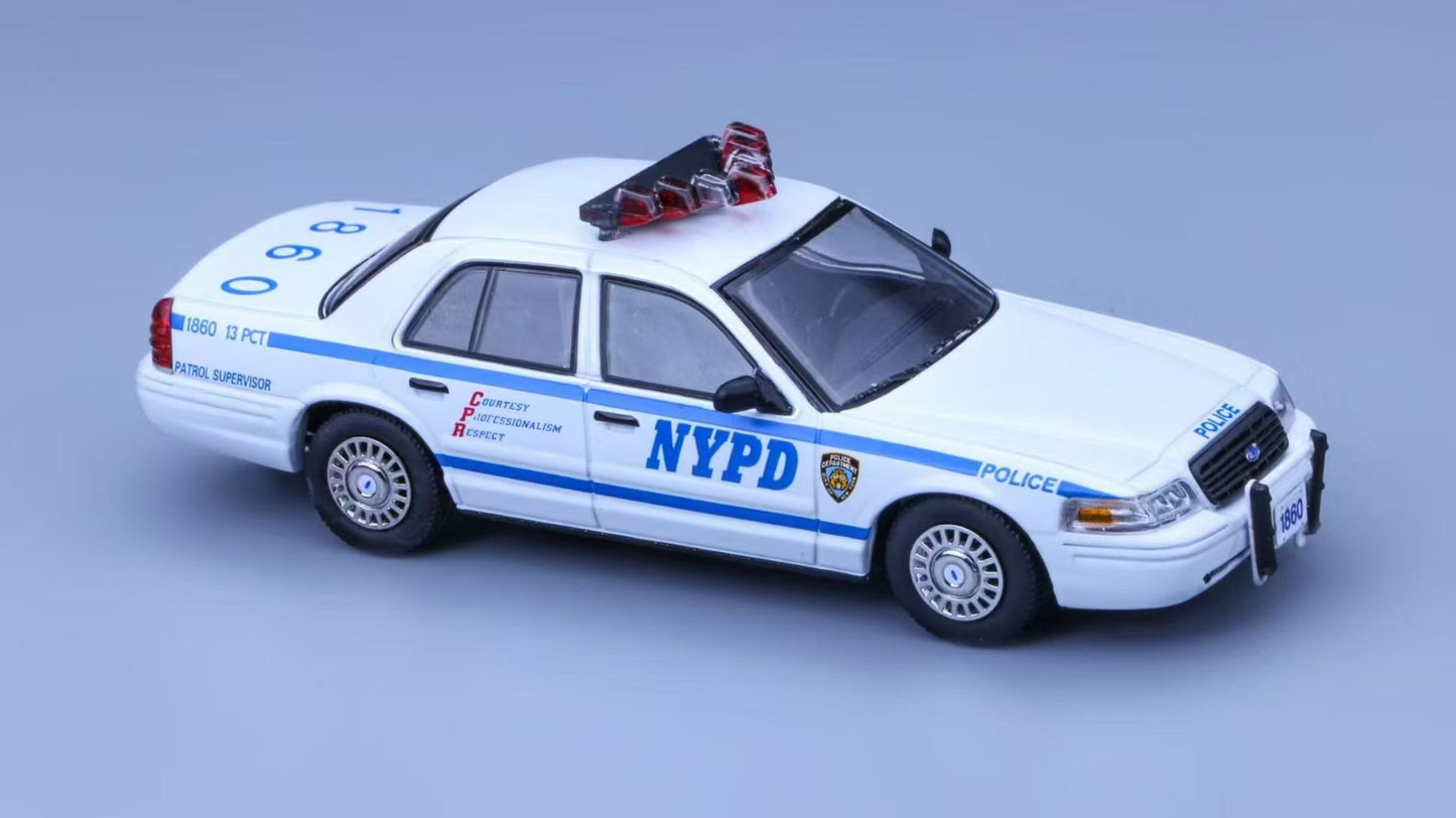 Rollin 1:64 Ford Crown Victoria CV Mk2 EN114 New York Police Department NYPD White