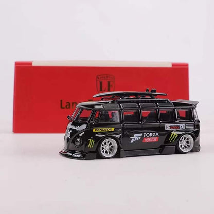 Lang Feng Model 1:64 Volkswagen T1 Kombi Camper Van Wide Body Forza Monster Energy Edition (The model will come with black wheels)