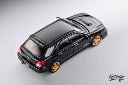 Furuya 1:64 Subaru Impreza WRX STI Wagon MK2 GD Bugeye Official Licensed Black with Accessories