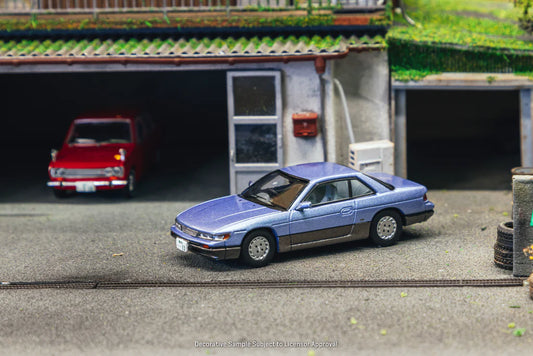 Tarmac Works J Collection 1/64 Nissan Silvia S13 Blue/Grey - GLOBAL64