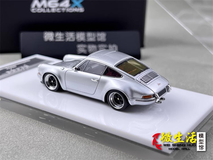 [Premium Resin Model] MY64 MY64X 1:64 Porsche 911 F Kaege Retro Classic Coupe Silver Limited to 199 Pieces