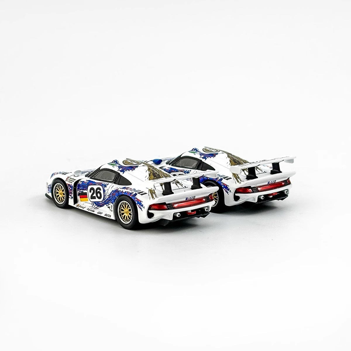 Sparky 1:64 Porsche 911 GT1 24h Le Mans 1996 #25 & #26 2 Cars Set