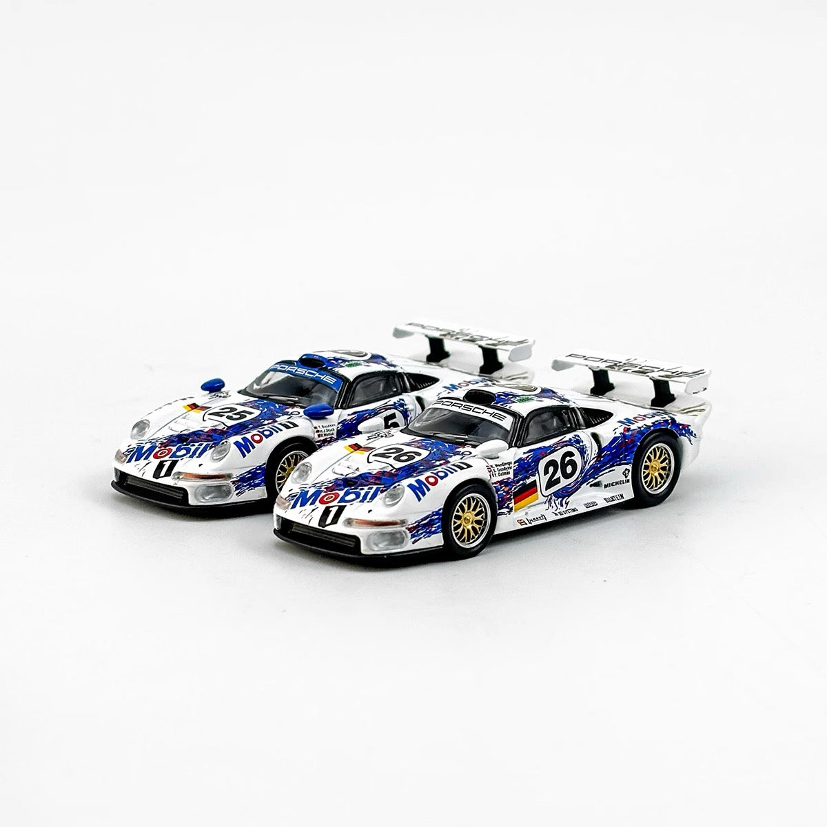 Sparky 1:64 Porsche 911 GT1 24h Le Mans 1996 #25 & #26 2 Cars Set