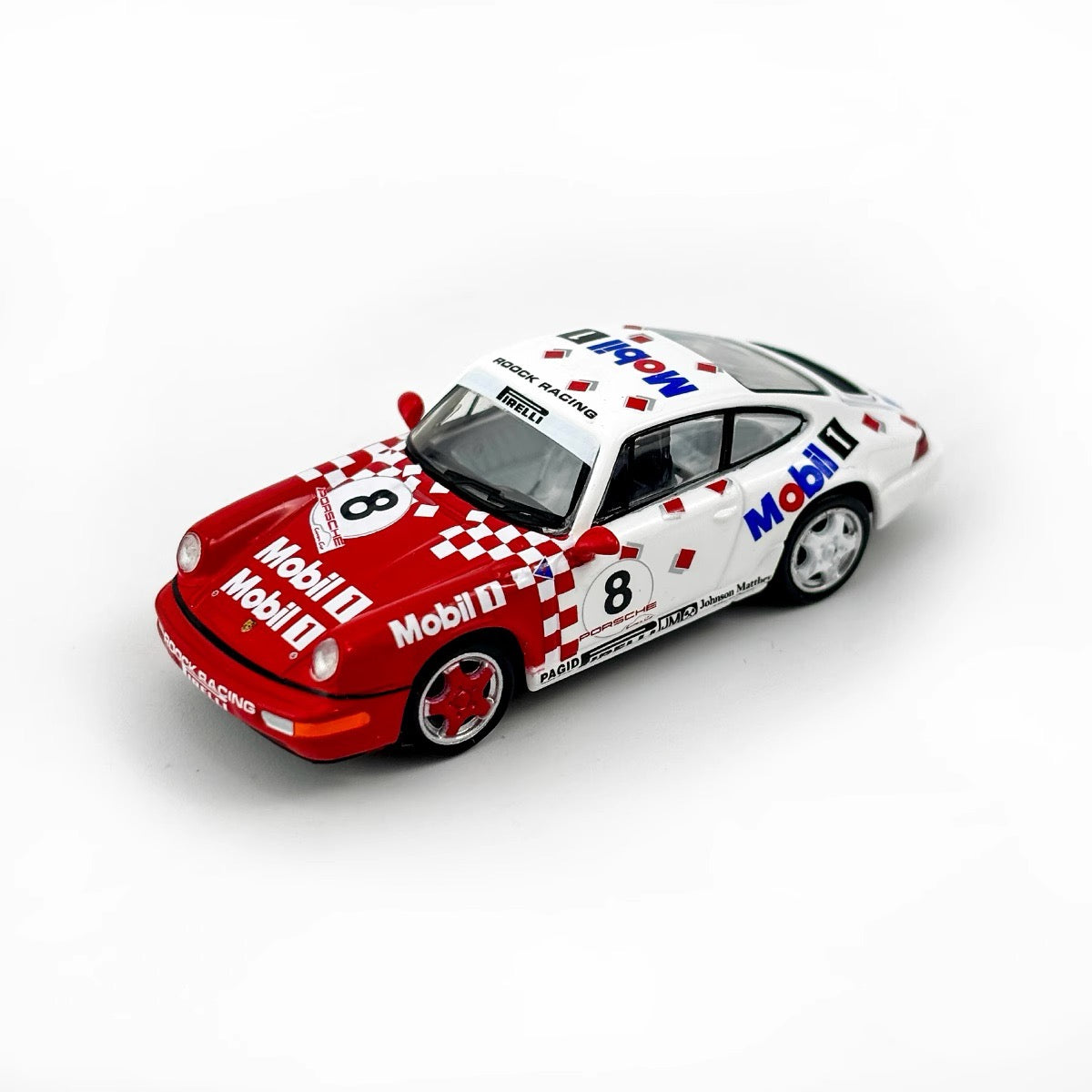 Sparky 1:64 Porsche 911 964 RS Mobil1 Carrera Cup 1992 #8 Red and White