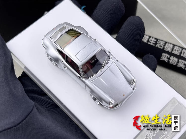 [Premium Resin Model] MY64 MY64X 1:64 Porsche 911 F Kaege Retro Classic Coupe Silver Limited to 199 Pieces