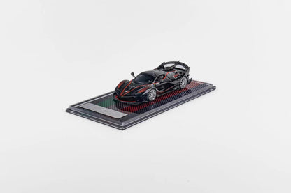 [Premium Resin Model] U2 1:64 Ferrari FXX-K EVO Black with Crystal Base Platform