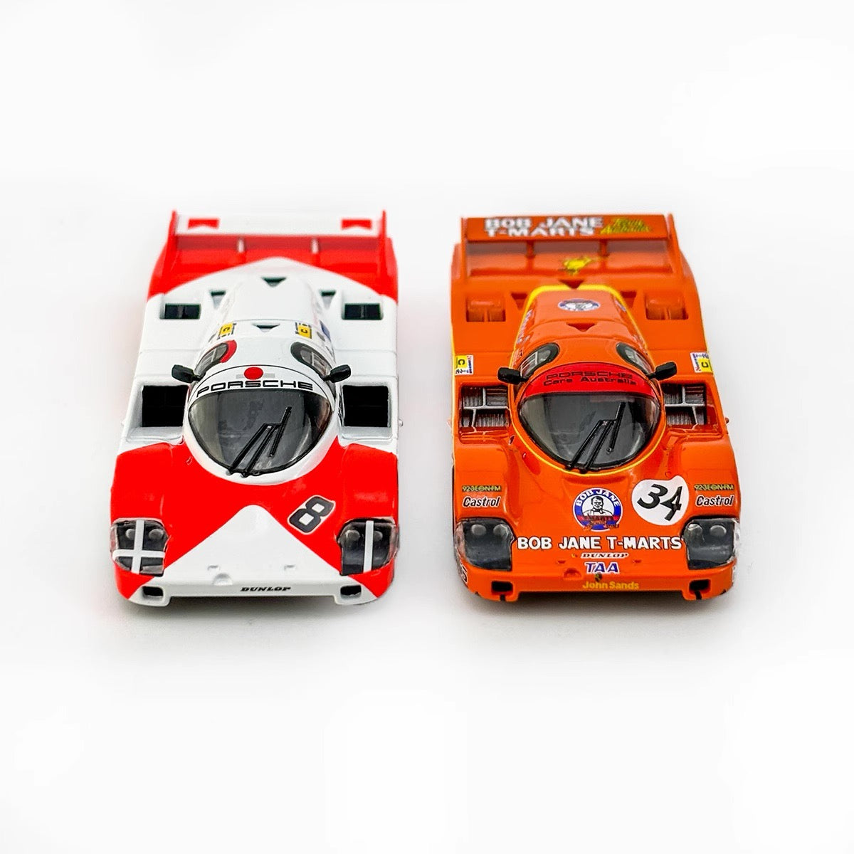 Sparky 1:64 Porsche #8 6th 24h Le Mans 1983 B.Wollek K.Ludwig S.Johansson - 1983 Le Mans #34 Brock/Perkins 2 Cars Set