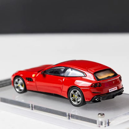 Phantom Knight 1:64 Ferrari GTC4 Lusso GTC4Lusso Openable Engine Hood with Detailed Engine Rosso Corsa Red Limited 999 Pieces