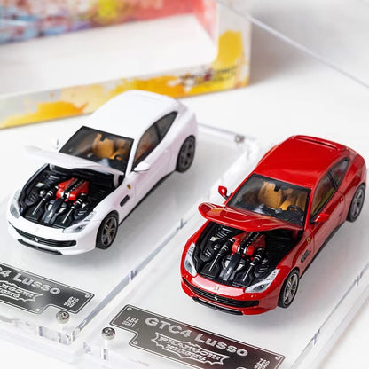 Phantom Knight 1:64 Ferrari GTC4 Lusso GTC4Lusso Openable Engine Hood with Detailed Engine Rosso Corsa Red Limited 999 Pieces