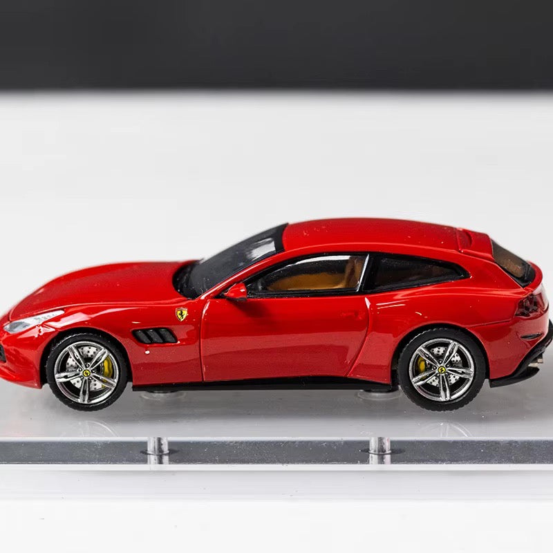 Phantom Knight 1:64 Ferrari GTC4 Lusso GTC4Lusso Openable Engine Hood with Detailed Engine Rosso Corsa Red Limited 999 Pieces