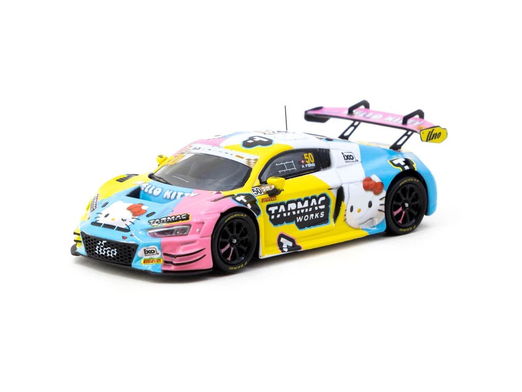 Tarmac Works 1/64 Audi R8 LMS GT3 Evo II Macau GT Cup - FIA GT World Cup 2023 - Race Version Uno Racing #50 with Tarmac Cards - HOBBY64