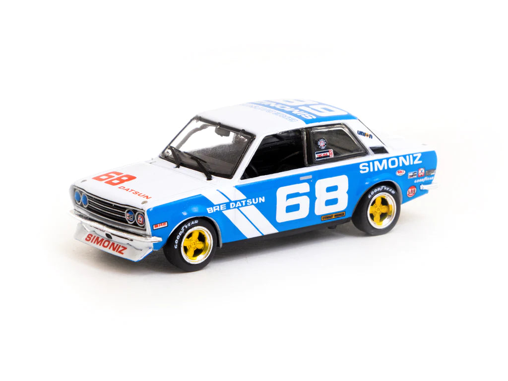 Tarmac Works 1/64 BRE Datsun 510 Trans-Am 2.5 Championship 1972 #68 with Oil Can - HOBBY64