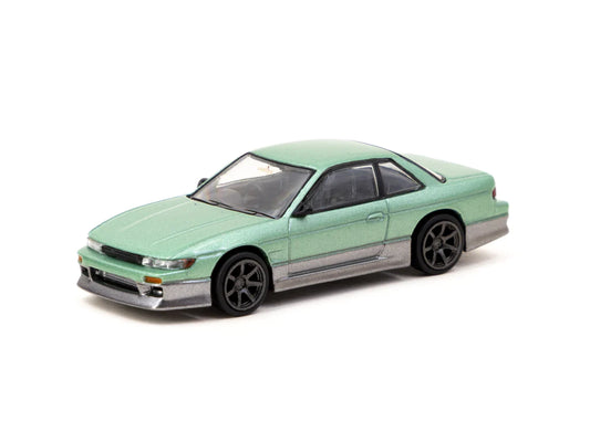 Tarmac Works 1/64 VERTEX Nissan Silvia S13 Green/Grey - GLOBAL64