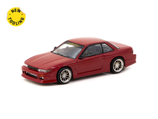 Tarmac Works VERTEX Nissan Silvia S13 Red Metallic - GLOBAL64