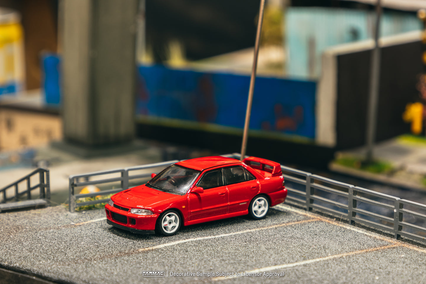 Tarmac Works 1/64 Mitsubishi Lancer GSR Evolution II Red with Tarmac Cards - GLOBAL64