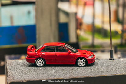 Tarmac Works 1/64 Mitsubishi Lancer GSR Evolution II Red with Tarmac Cards - GLOBAL64