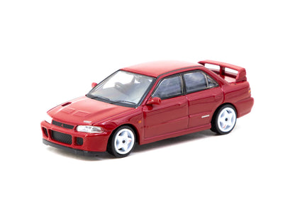 Tarmac Works 1/64 Mitsubishi Lancer GSR Evolution II Red with Tarmac Cards - GLOBAL64