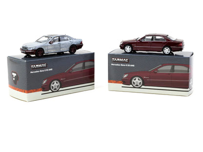 Tarmac Works 1/64 Mercedes-Benz S 55 AMG Bordeaux Red Metallic - GLOBAL64