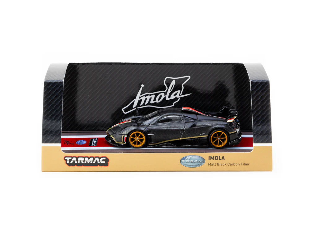 Tarmac Works 1/64 Pagani Imola Matt Black Carbon Fiber - GLOBAL64