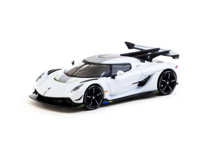 Tarmac Works 1/64 Koenigsegg Jesko Attack White with Tarmac Cards - Lamley Special Edition - GLOBAL64