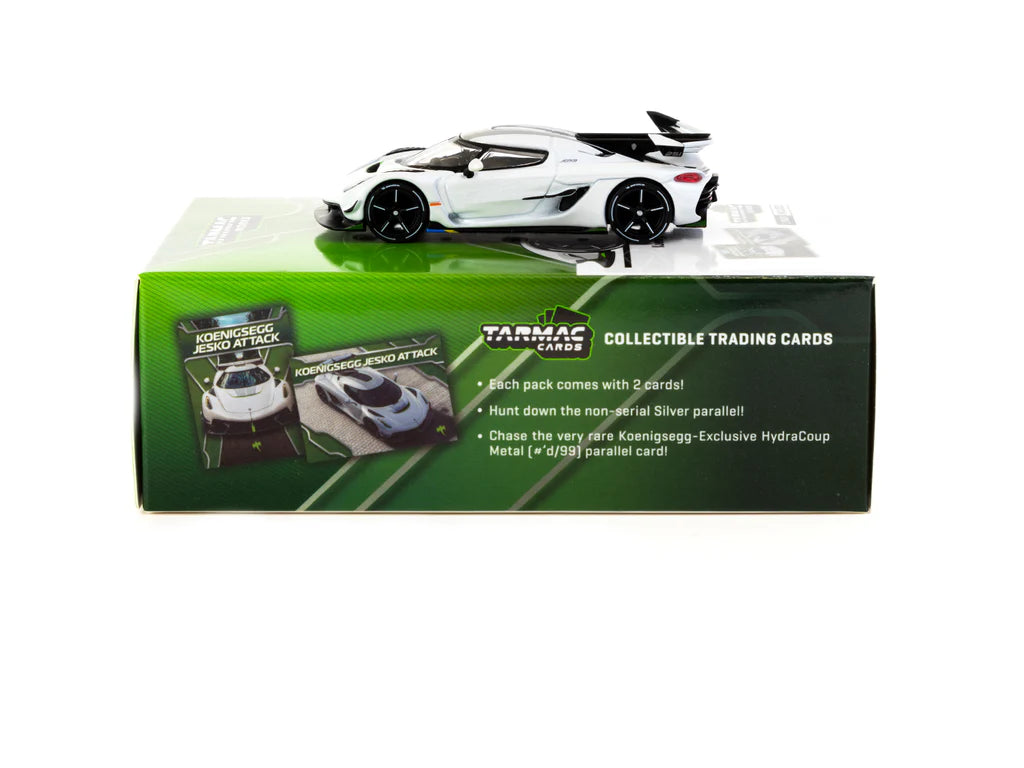 Tarmac Works 1/64 Koenigsegg Jesko Attack White with Tarmac Cards - Lamley Special Edition - GLOBAL64