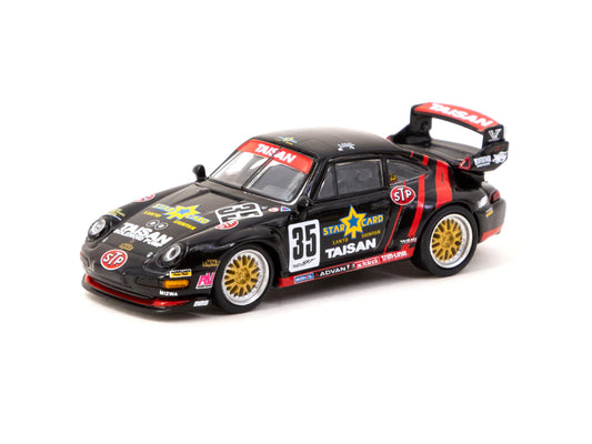 Tarmac Works X Schuco 1/64 Porsche 911 GT2 Taisan Starcard #35 - COLLAB64