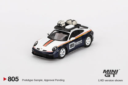 Mini GT 1:64 Porsche 911 Dakar Rallye Design Package White/Gentian Blue Metallic (MGT00805-CH)