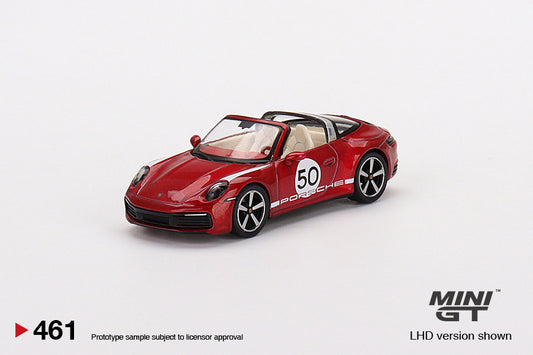 Mini GT-1/64 Porsche 911 Targe 4S Heritage Design Edition Cherry Red(MGT00461-R)