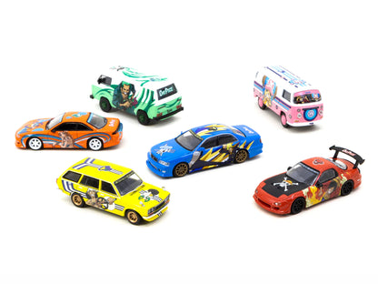 Tarmac Works x One Piece 1/64 Model Car Collection VOL.1 -[6 Cars Set]- COLLAB64