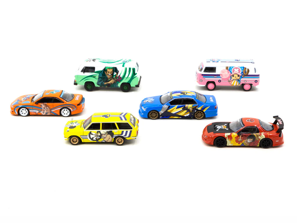 Tarmac Works x One Piece 1/64 Model Car Collection VOL.1 -[6 Cars Set]- COLLAB64