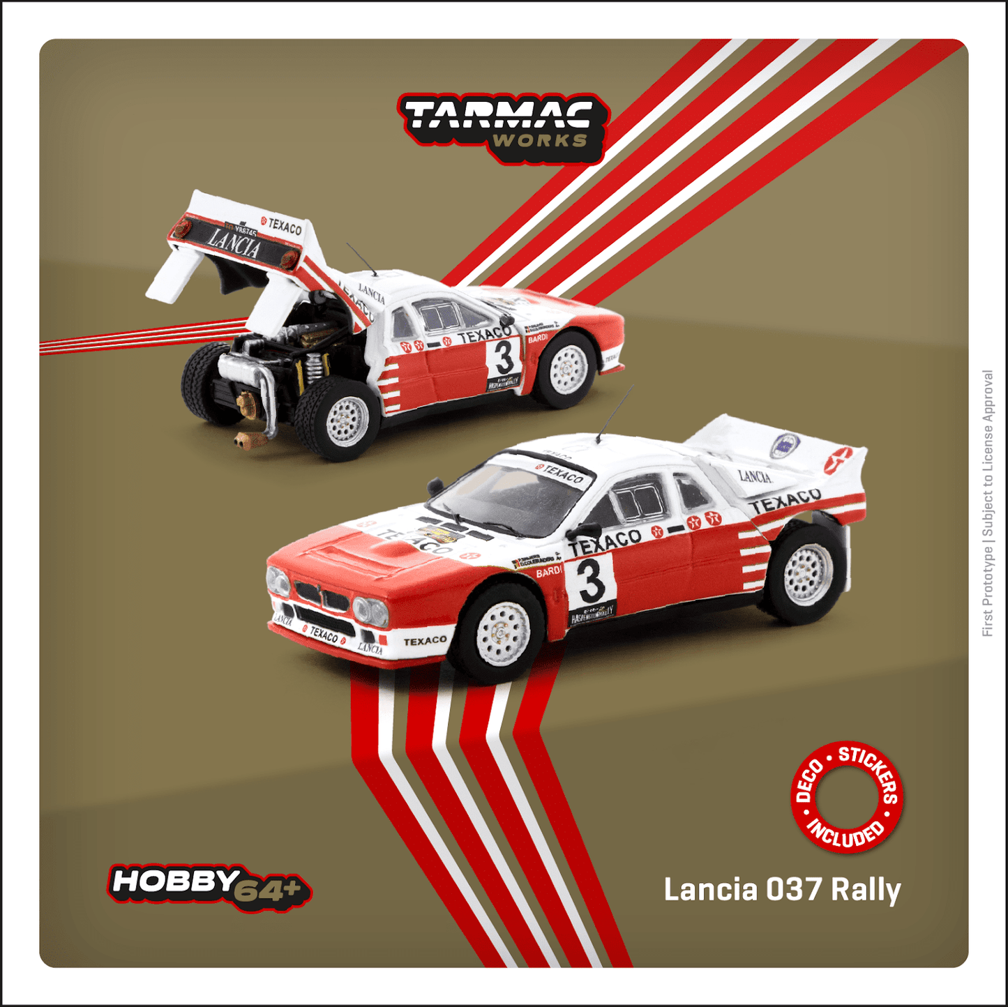 Tarmac Works 1/64 Lancia 037 Rally Rally Van Haspengouw 1985 #3 